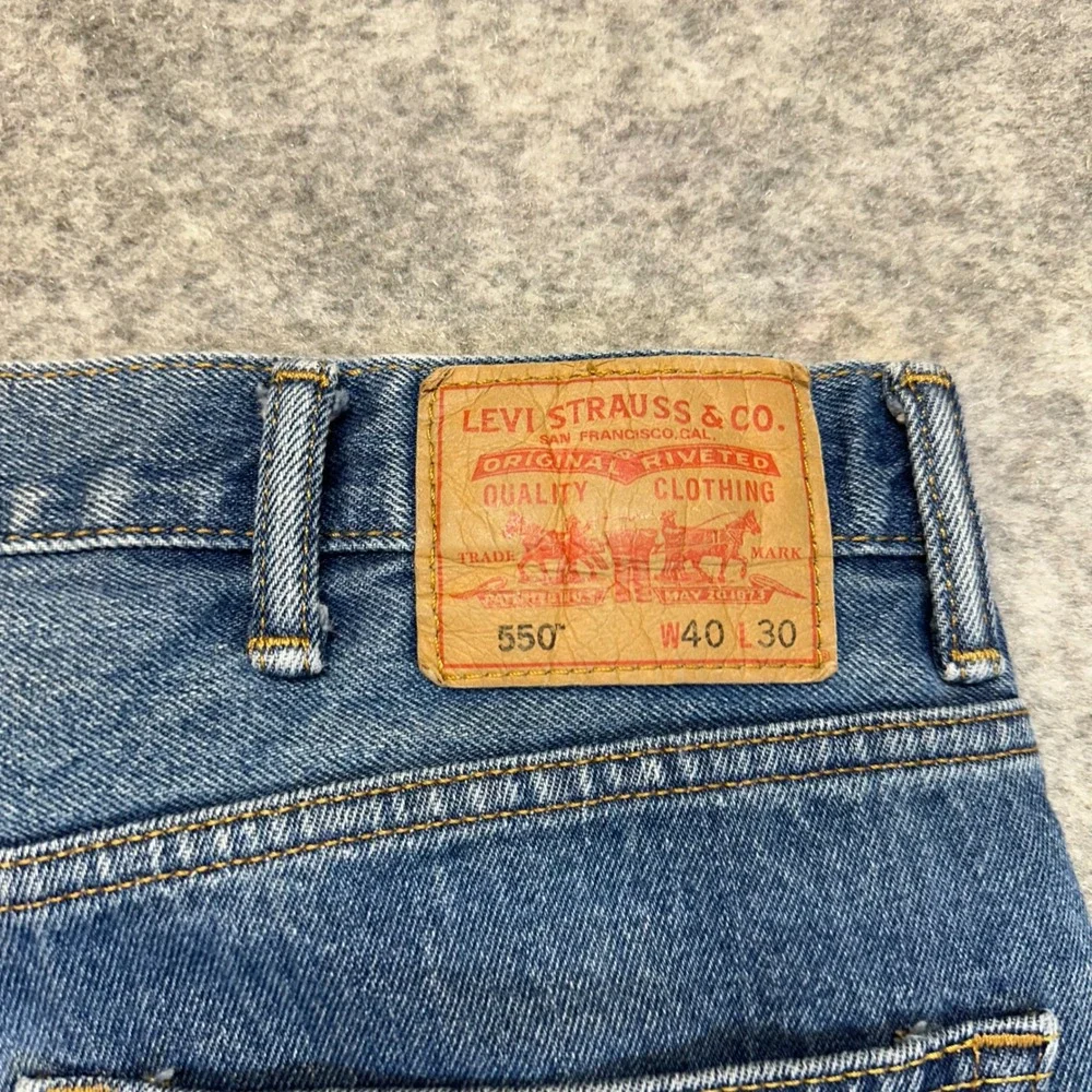 Lot of 3 Levi's 550 559 Relaxed Fit Jeans Men's 40x30 Blue Denim Work Pants